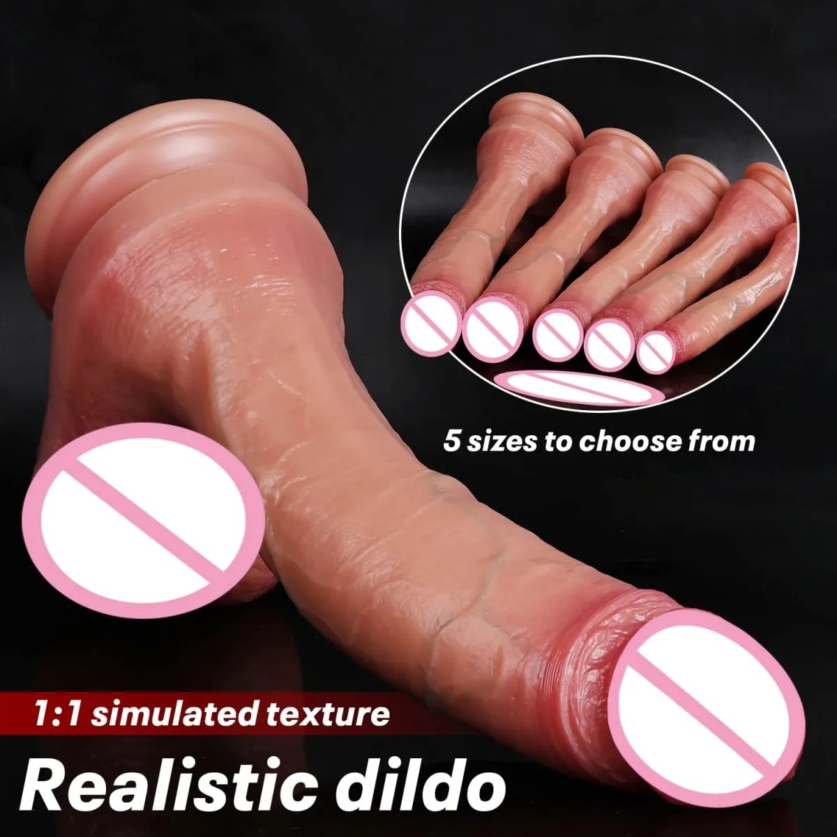 Oversized Soft Realistic Thick Dildo Gay Sex Toy for Women Suction Cup Big Dick Anal Plug Vaginal Masturbators Silicone Penis