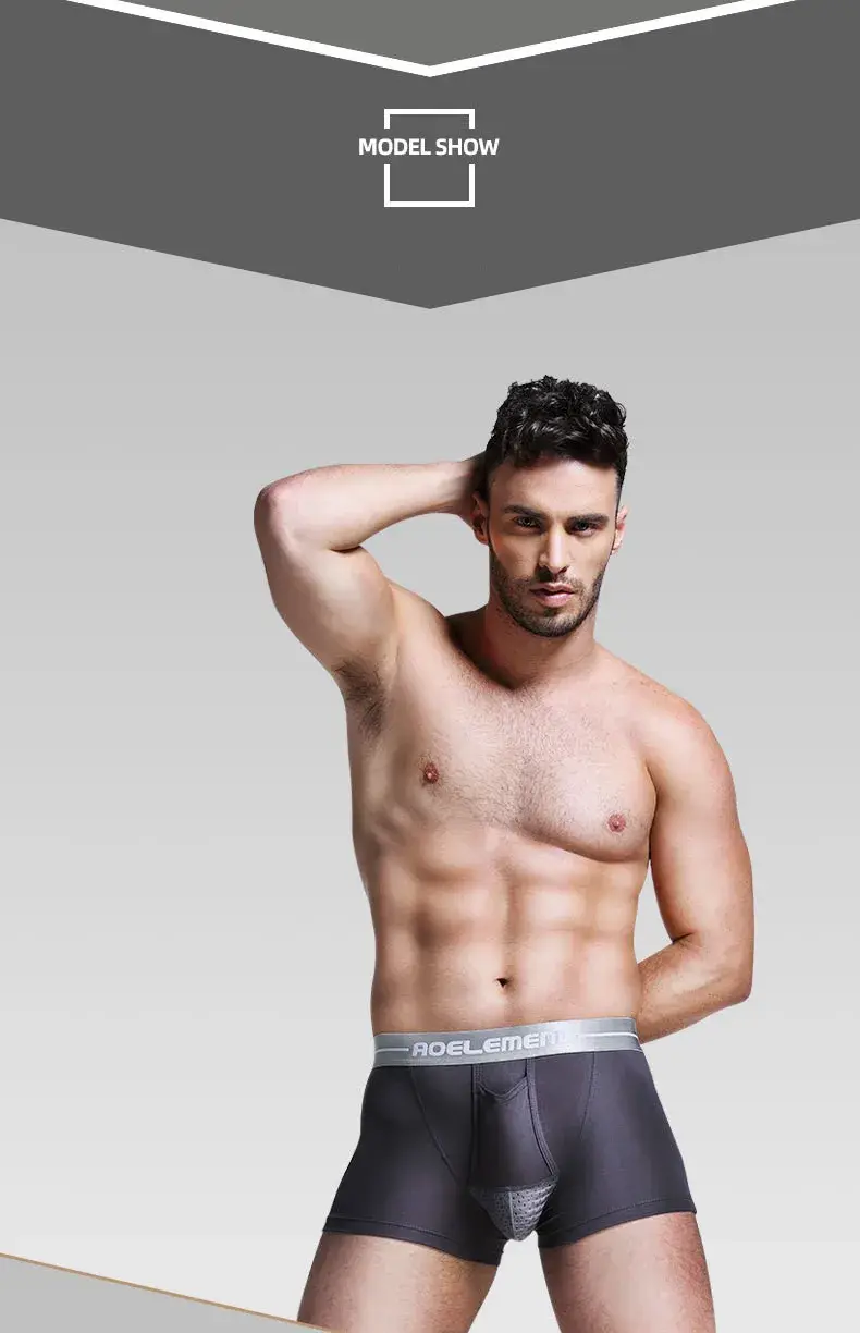 Calzoncillos Bóxer para hombre, ropa interior push-up, calzoncillos modales, bolsa de separación de balas transpirables, bragas Cueca de talla grande L-5XL