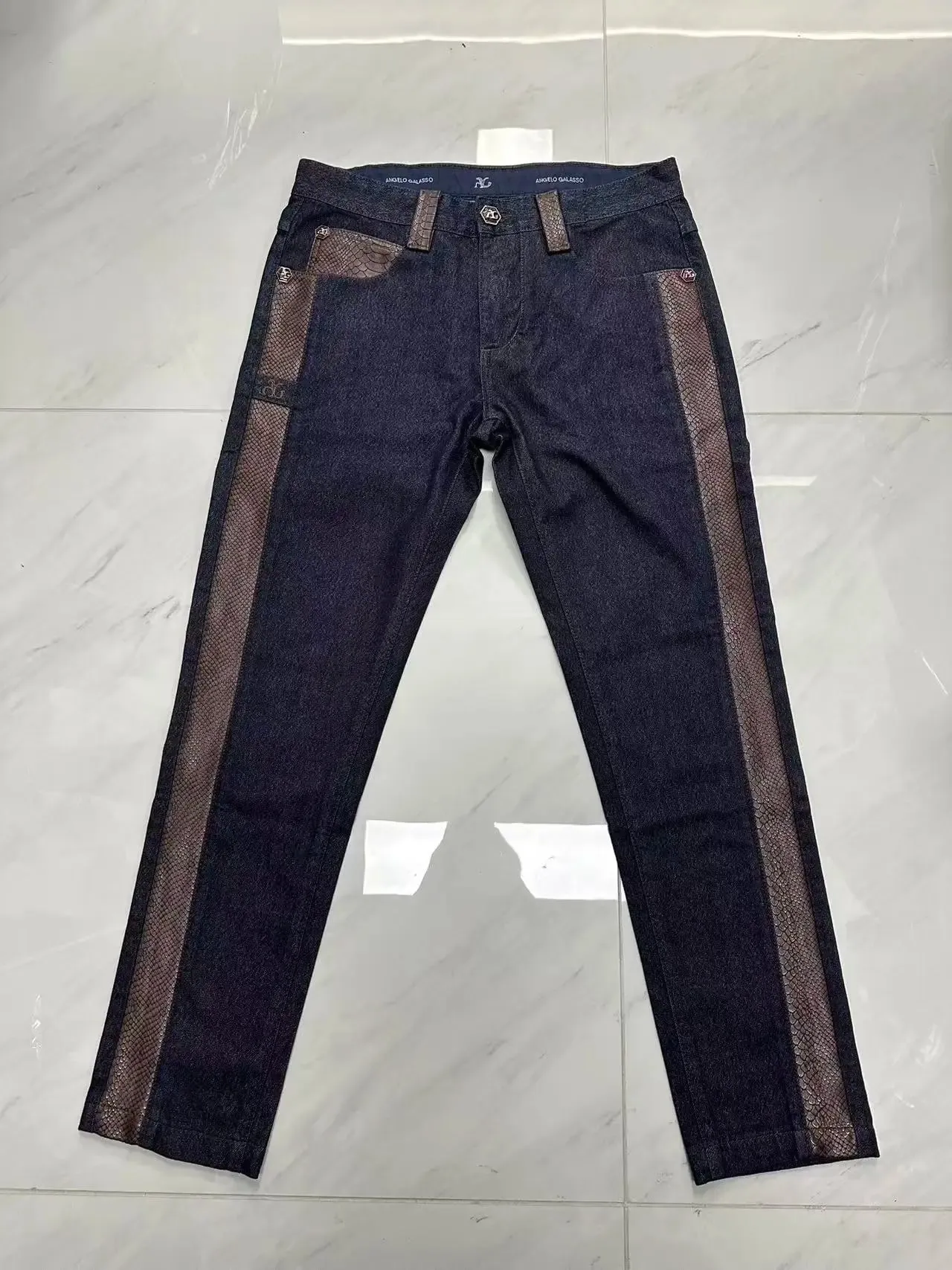 Jeans Cotton Thick Men 2027 new Embroidery elasticity Fashion zipper High quality comfortable Big size 34-42 long Pants