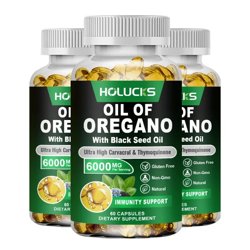 Pure Oil of Oregano Supplement for Sinus Relief Allergies & Healthy Immune Response Respiratory & Gut Health GMP Certified