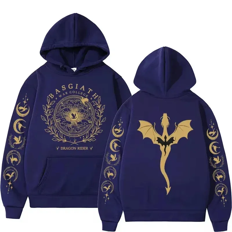2026Fall Winter Fashion Trends Fourth Wing Graphic Hoodies Men's Long Sleeve Sweatshirts Hoodies Streetwear