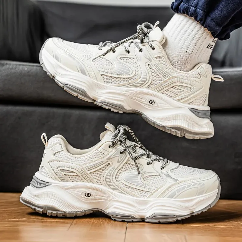 Men's casual sneakers spring summer new breathable soft-sole anti-slip outdoor running shoes fashion students speed sports shoes