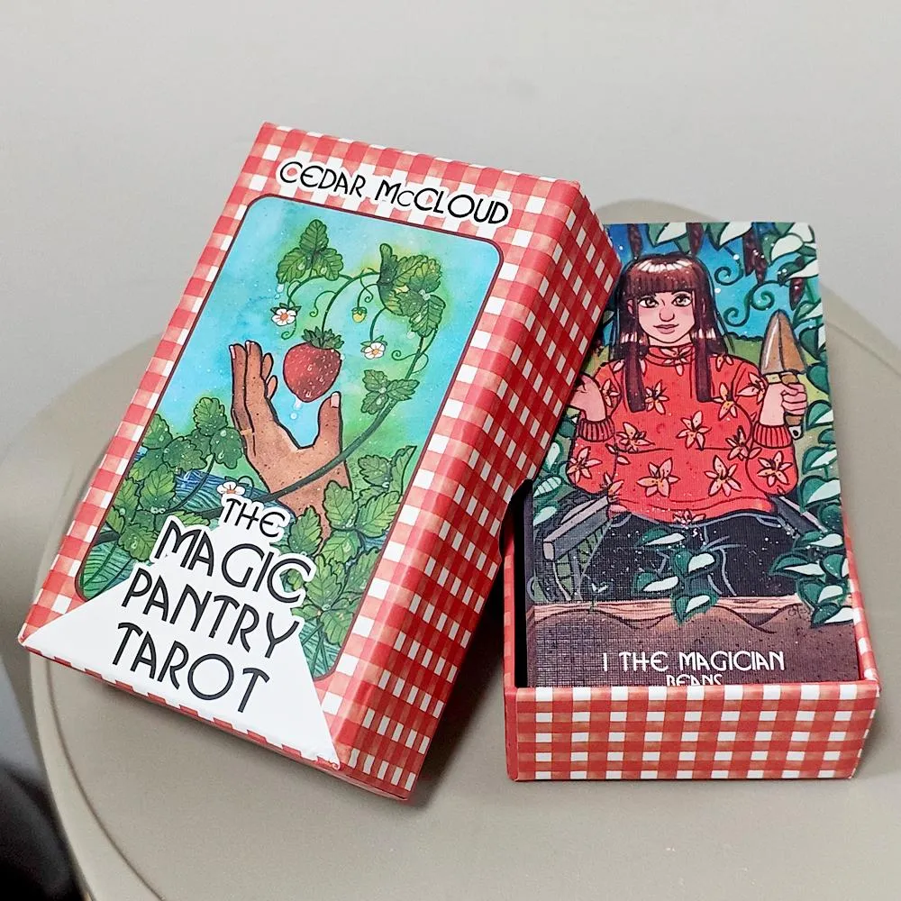 The Magic Pantry Tarot Deck Food-Themed Watercolor Tarot Cards for Home Cooks & Foodies Double-embossed Cardstock 12*7cm