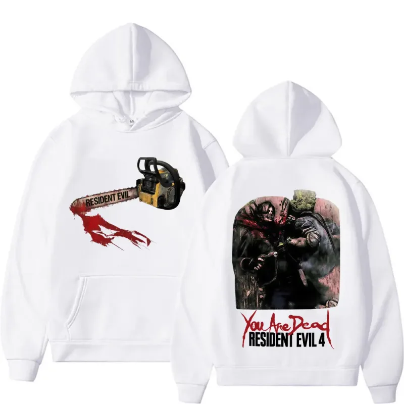 Resident Evil Requiem You Are Dead Merch Hoodies Men's Clothing Harajuku Gothic Sweatshirts Casual Fleece Long Sleeve Pullovers