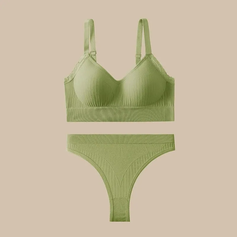 [készlet]Női szexi fehérnemű szett Push Up melltartó szett tömör Underwire melltartó mindennapi alsónemű bugyi szett