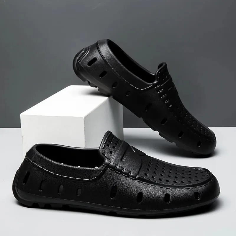 Men's Comfortable Loafers Shoes Leather Shoes Non Slip Driving Shoes Casual Shoes Eva Slippers Non-slip Shoes Big Size 46