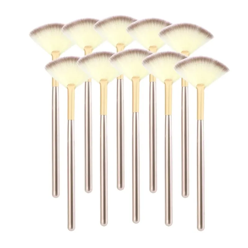 10/20/50PCS Multi-purpose Fan Shaped Brush Soft Highlighter Blusher Contour Loose Powder Brush Facial Mask Brush Beauty Tools