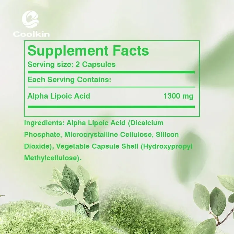 Alpha Lipoic Acid - for Nerve Health Circulation Brain Function Cognition Support Antioxidant Nutritional Supplement