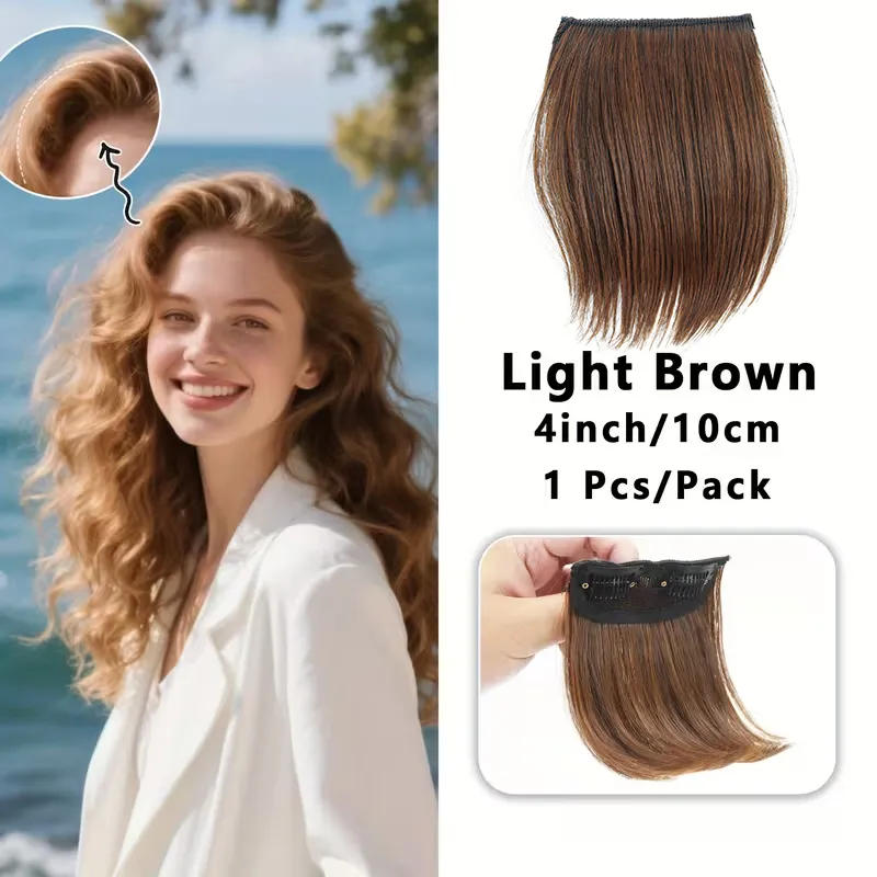 10cm/20cm/30cm Synthetic Short Straight Pad Invisible Hair Extension Lining of Hair Top Side Cover Hairpiece for Women