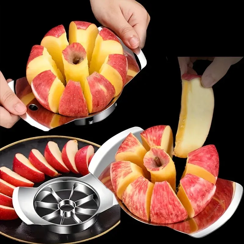 1pc Stainless Steel Slicer and Peeler Set for Apples Oranges and More - Easy-to-Use Kitchen Gadget Fruit Slicing Tool