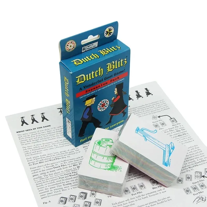 Dutch Blitz Oryginalna szybka gra karciana zawiera 160 kart. Szybka i łatwa do nauczenia. Świetna gra rodzinna dla każdego dla 2 osób.