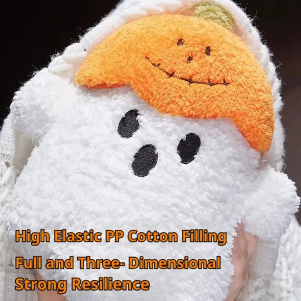Cozy Ghost Decorative Cushion Hug Pillow Fabric PP Cotton Filling Pumpkin Pillow Ghost Halloween Theme