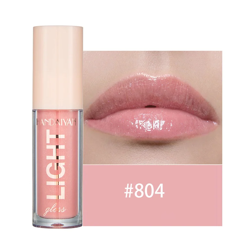 12 barev Mirror Pearl Lesk na rty Dlouhotrvající hydratační lesk Glitter Lip Glaze Vodotěsné sklo Tekutá rtěnka Dámský make-up