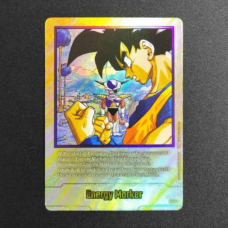 Self Made English Dragon Ball Super Fusion World Energy Markers Gold DBSFW_EM Son Goku Game Collection Flash Card Toy