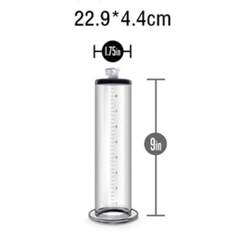 Manual Penis Vacuum Pump with Gauge Acrylic Male Enlargement Extender Trainer Masturbation Pump Adult Sex Toy Set for Men