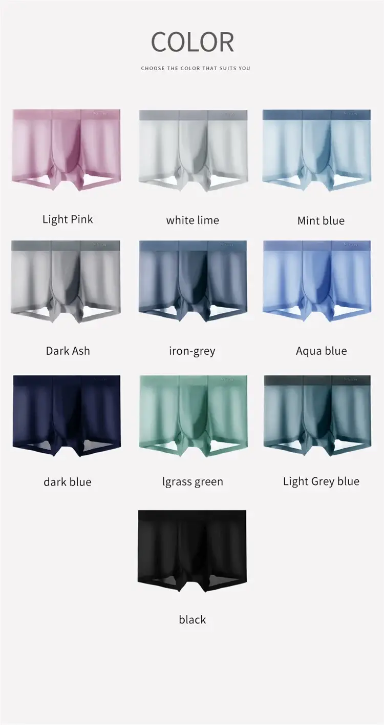 MiiOW 3pcs 120D Ice Silk Men Underwear Thin Sexy Boxer Shorts 3A Graphene Antibacterial Men's Panties Seamless Male Underpants