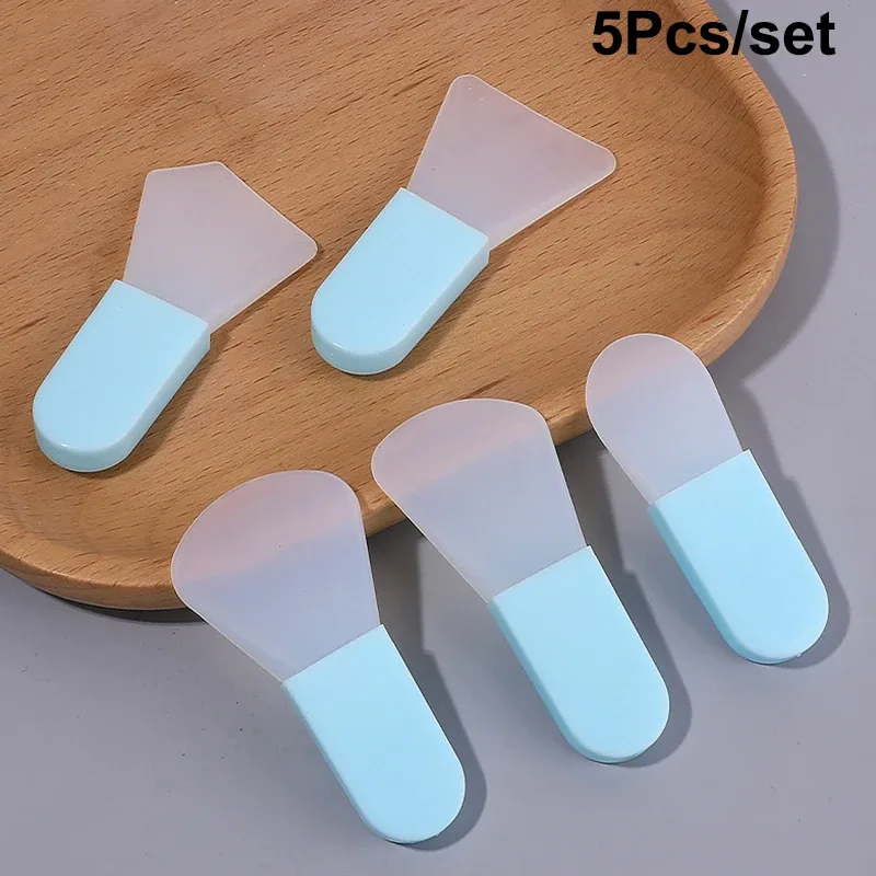 5Pcs Silicone Facial Mask Brush Face&Eye Cream Mud Mask Applicator Scraper Face Cleanse Brushes Travel Portable Skin Care Tools