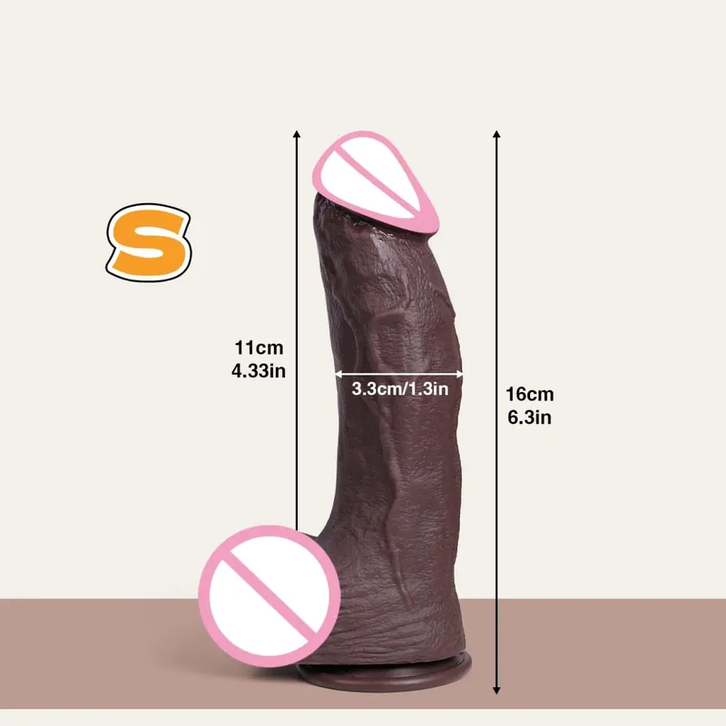 Huge Realistic Dildo Double Layer Silicone Penis Soft Big Cock 2 Colors 4 Sizes For Women Masturbation Sex Toys Adult supplies