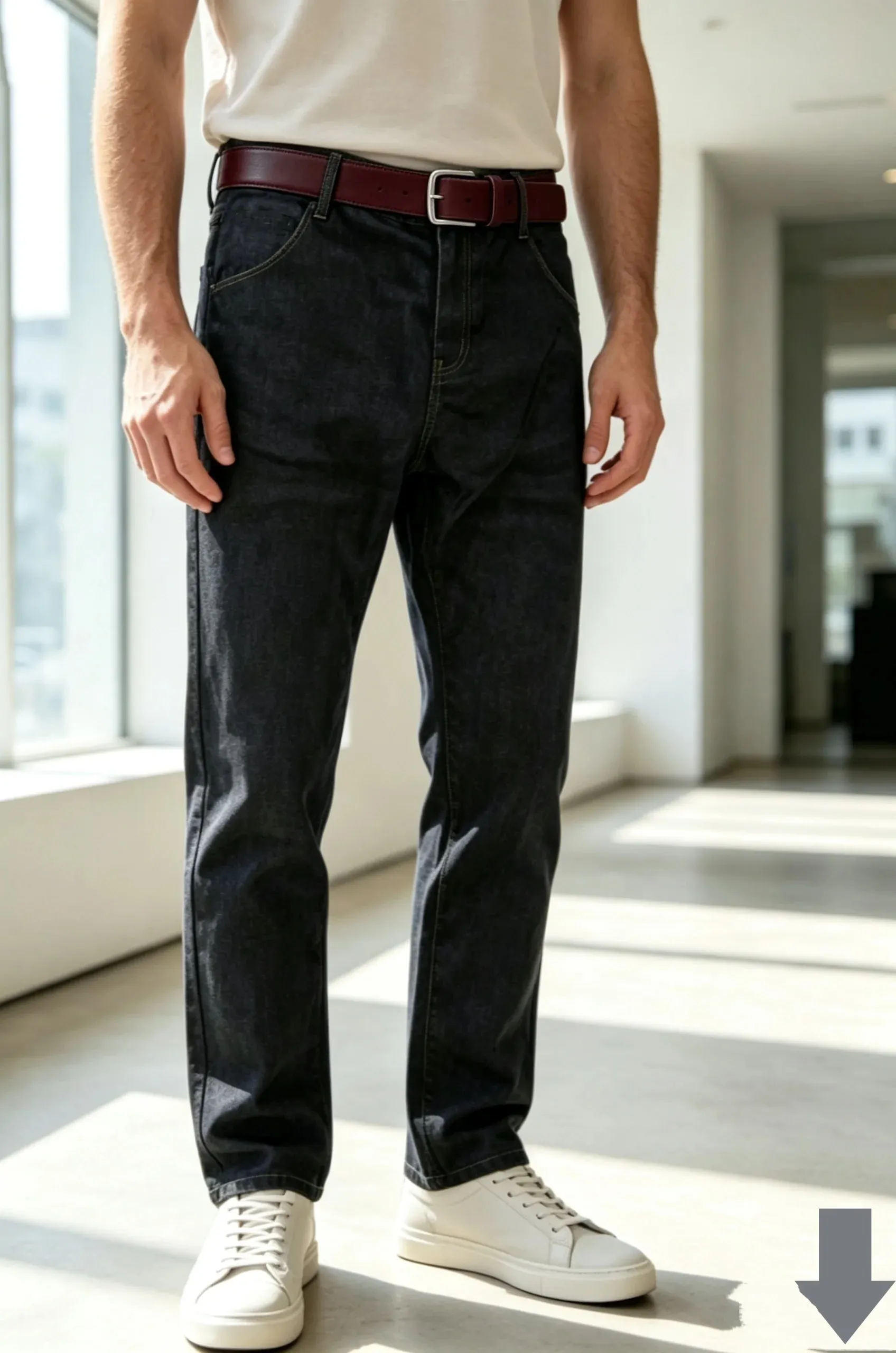 2025 New Men Fashion Straight Jeans Men Stretch Slim Fit Pants Comfortable Soft Business Denim Trousers Male Brand Clothing