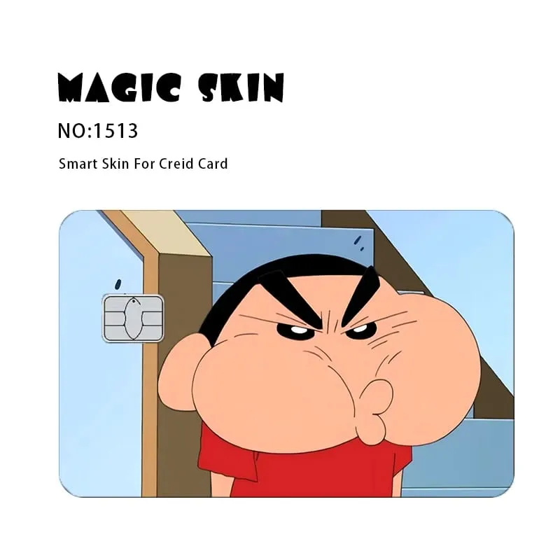 Anime Crayon Shin-Chan Matte Sticker Film Tape Skin for Credit Card Debit Card Cartoon Waterproof Stickers Small Chip Gifts Toys — image 15