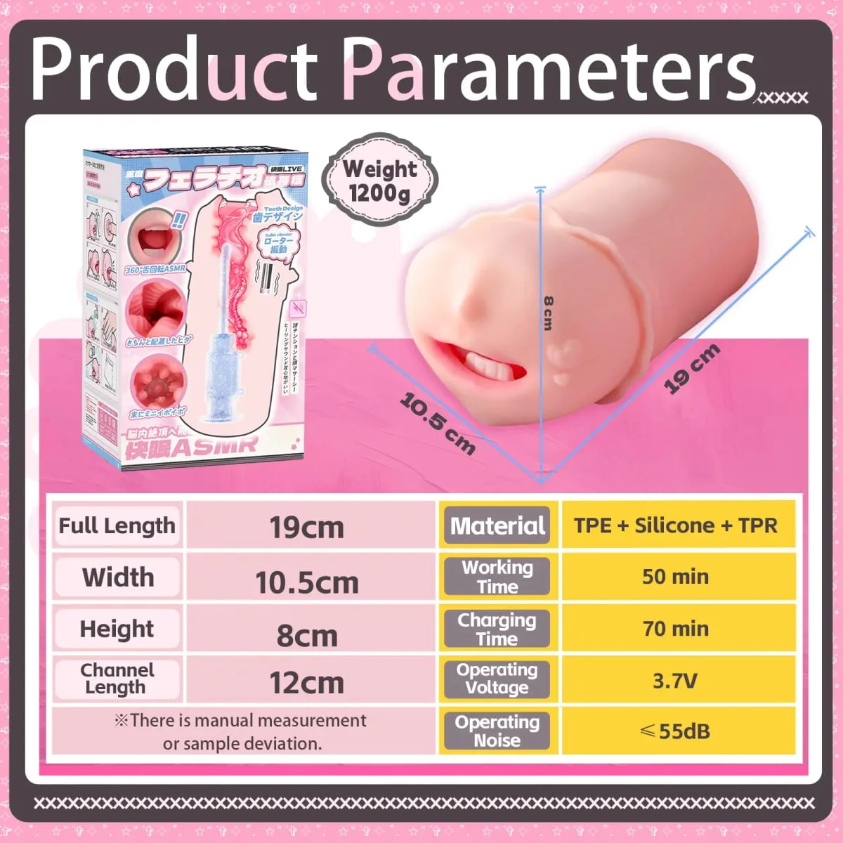 YUU Tongue Twining Mouth Male Masturbator Real Blowjob Oral 10 Rotation Vibration Sex Toys for Men Mouth with Soft Teeth Lick — image 6