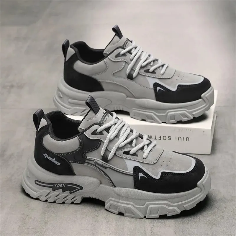 Chunky sneakers four season breathable lightwight outdoor casual walking shoes fashion soft sole sports running shoes board shoe