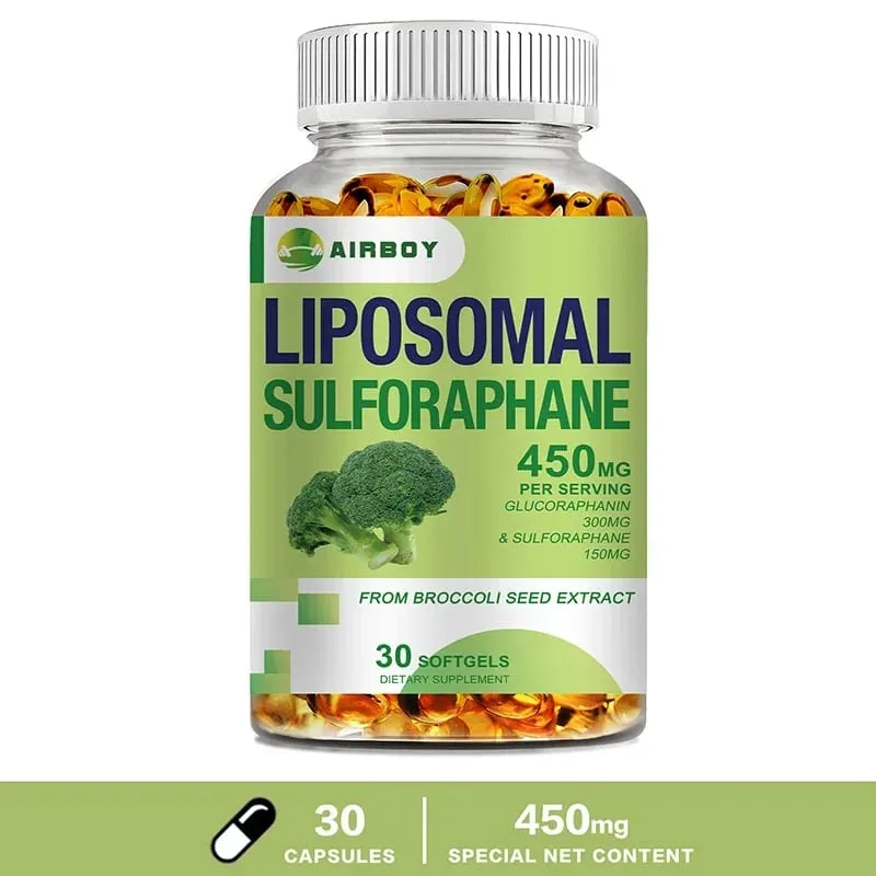 Sulforafano liposomal 450 mg - Suplemento antioxidante para el corazón que estimula la inmunidad