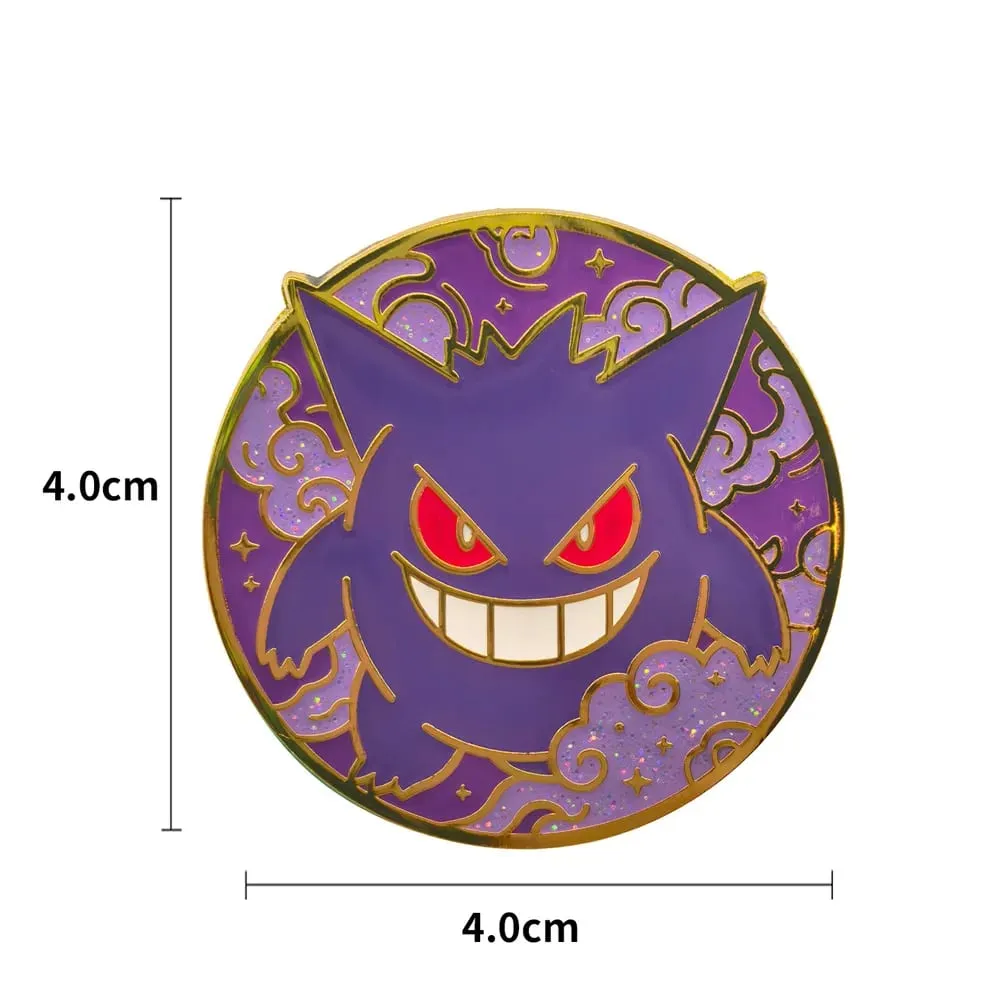 Anime Game Pokemon Hard Enamel Pins Cute Cartoon Gengar Brooches on Clothes Lapel Badges Metal Jewelry Accessories