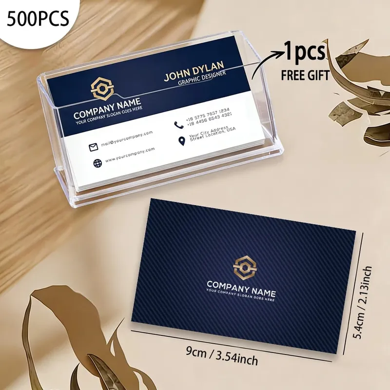200pcs Custom Business Cards/Cards Desktop Business Cards Thank You Cards Waterproof Surface