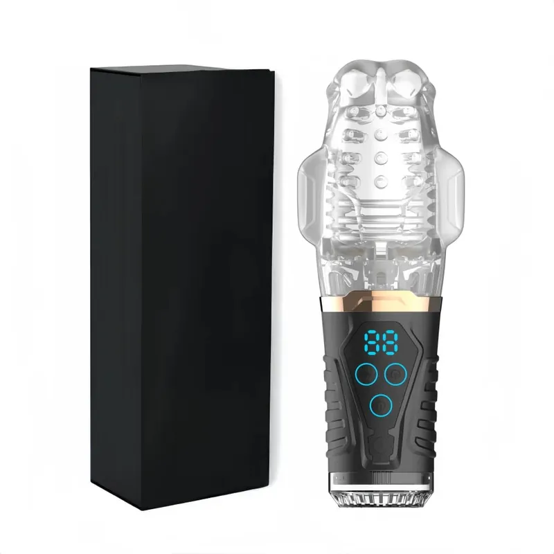 Sucking Vibrating Blowjob Masturbator Cup Glans Trainer Penis Massager 9-frequency vibration sucking Male masturbator 18+