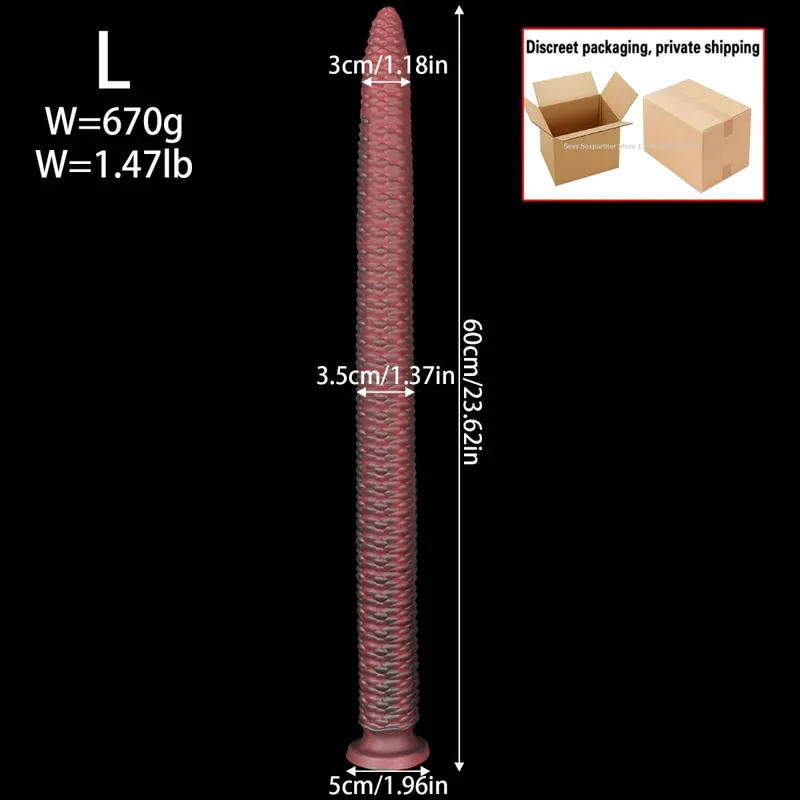 Long 55cm Butt Plug Pumpkin Dildo Deep Anal Whip Soft Anal Plug Adult Sex Toys Monster Dilator Dildo Anal Stimulator Sex Product