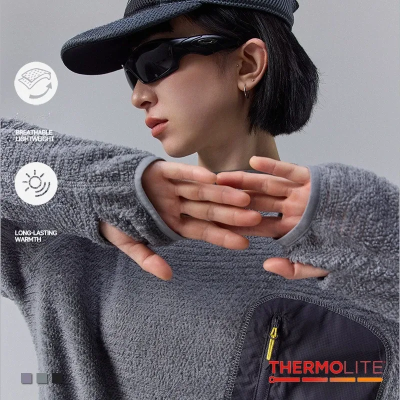 Thermolite® All Season 190g Ultra-light Breathable Thermal Hoodie Urban Outdoor Techwear Mid-layer with Thumbholes & Zip Pocket