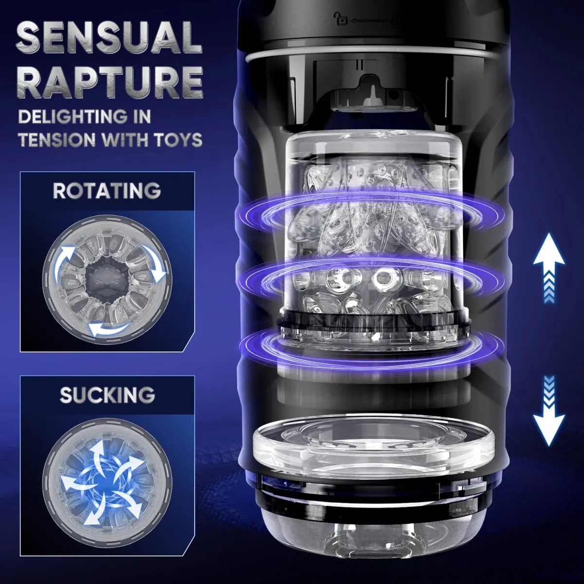 Automatic Sucking Male Masturbator Cup AI Sync Adult Sex Toys for Men 7 Thrusting Rotation Modes Blowjob Pocket Pussy Penis Pump