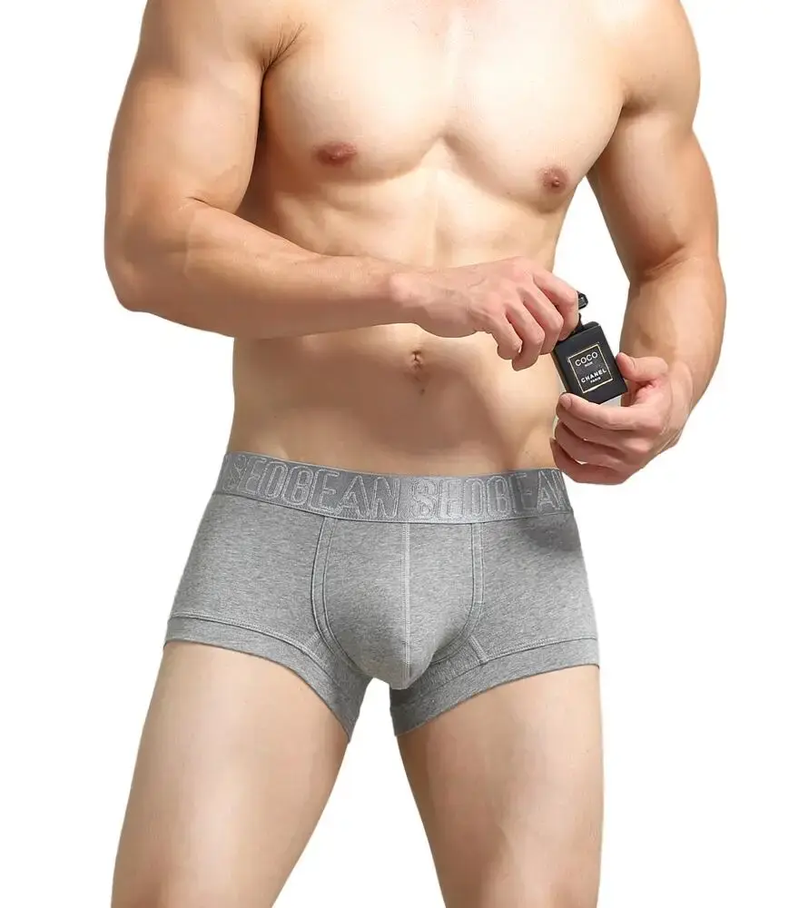 Heren boxershorts van ademend katoen, U-bolle buidel, lage taille, zacht stretchondergoed voor dagelijks casual en intiem gebruik