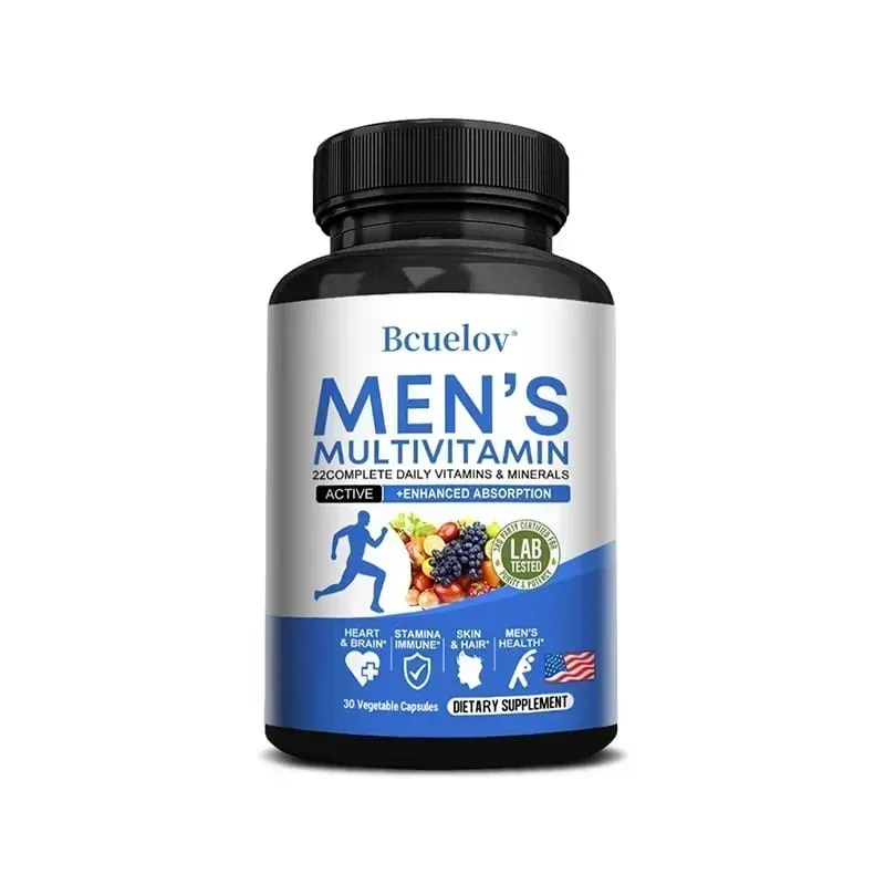 Multivitamin for Men - Daily Multivitamin for Energy Focus & Brain Men's Health Complex Non-GMO120 120 Vegetarian Capsules