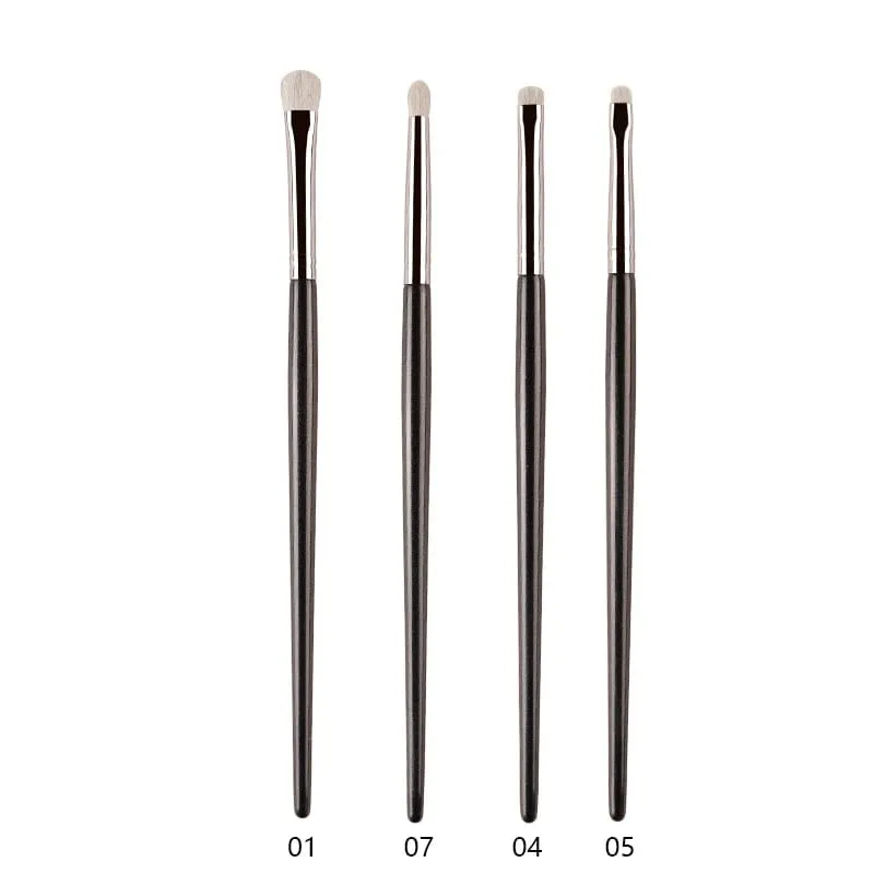 1 Buah Kuas Makeup Eyeshadow Rambut Kuda Poni Putih Detail Lipatan Presisi Noda Kecil Kuas Rias Eye Shadow Bevel Liner Bibir