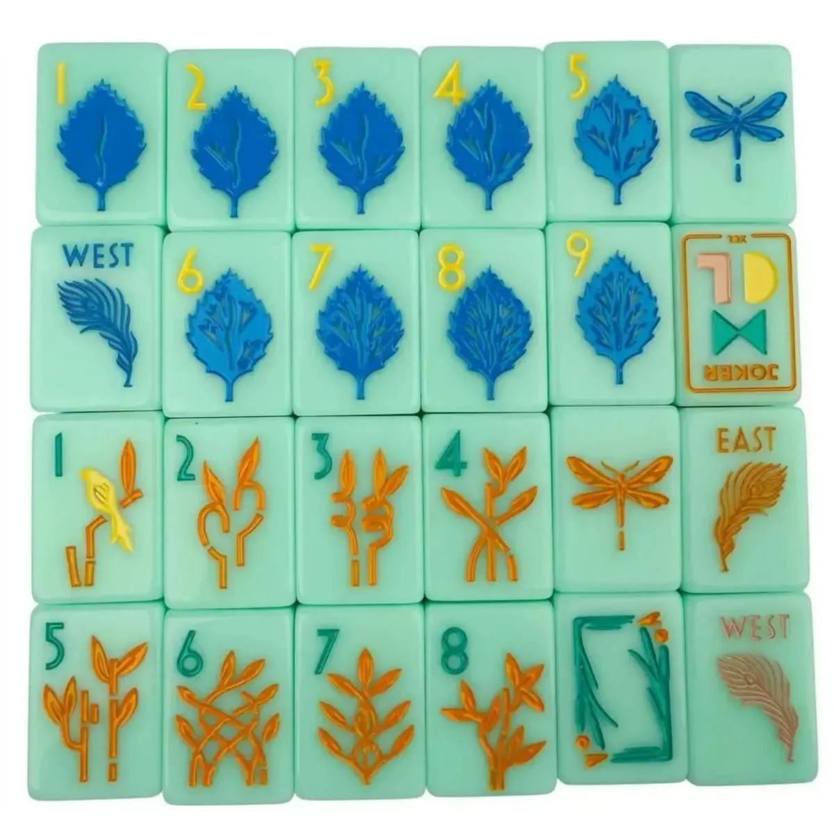 160Pcs 36mm American Mahjong Set Acrylic Mahjong Game Tiles Modern Minimalist Waterproof Durable Travel Board Game Gift