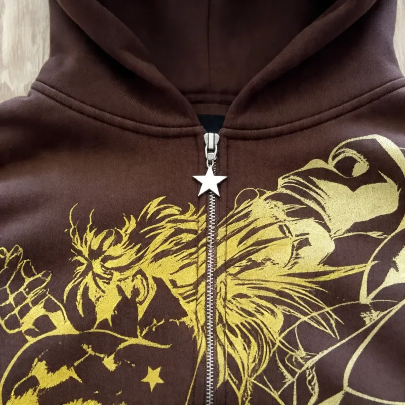Y2k Jojo Bizarre Adventure Anime Hoodie Harajuku Oversized Sticky Fingers Hoodies Women Men Streetwear Couple Hip Hop Sweatshirt