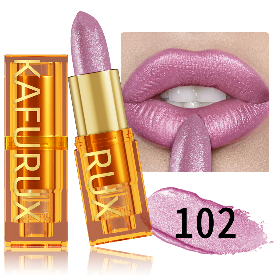 16Colors Bold & Intense Glitter Shiny Metallic Lipstick Lip Tint Long Lasting Lip Senior Matte Lip Makeup Gifts for Women Cosme