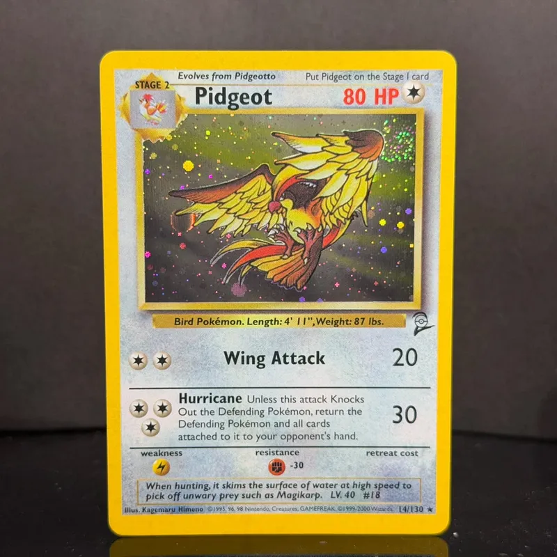 Pocket 2000 Base Set 2 OG Nostalgia Collectible Hitmonchan Scyther Clefable Pidgeot Mewtwo Traditional Holo Proxy