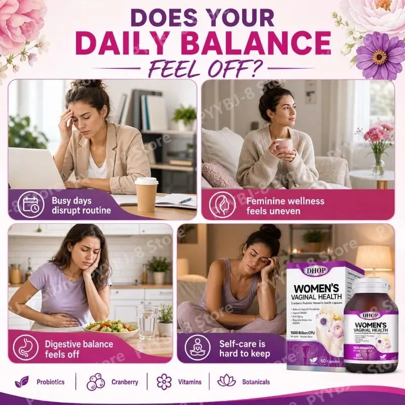 Women Vaginal Health Capsules 60 Count with Multivitamin Probiotic Blend — Support Urinary System Wellness & Balanced Microbiota