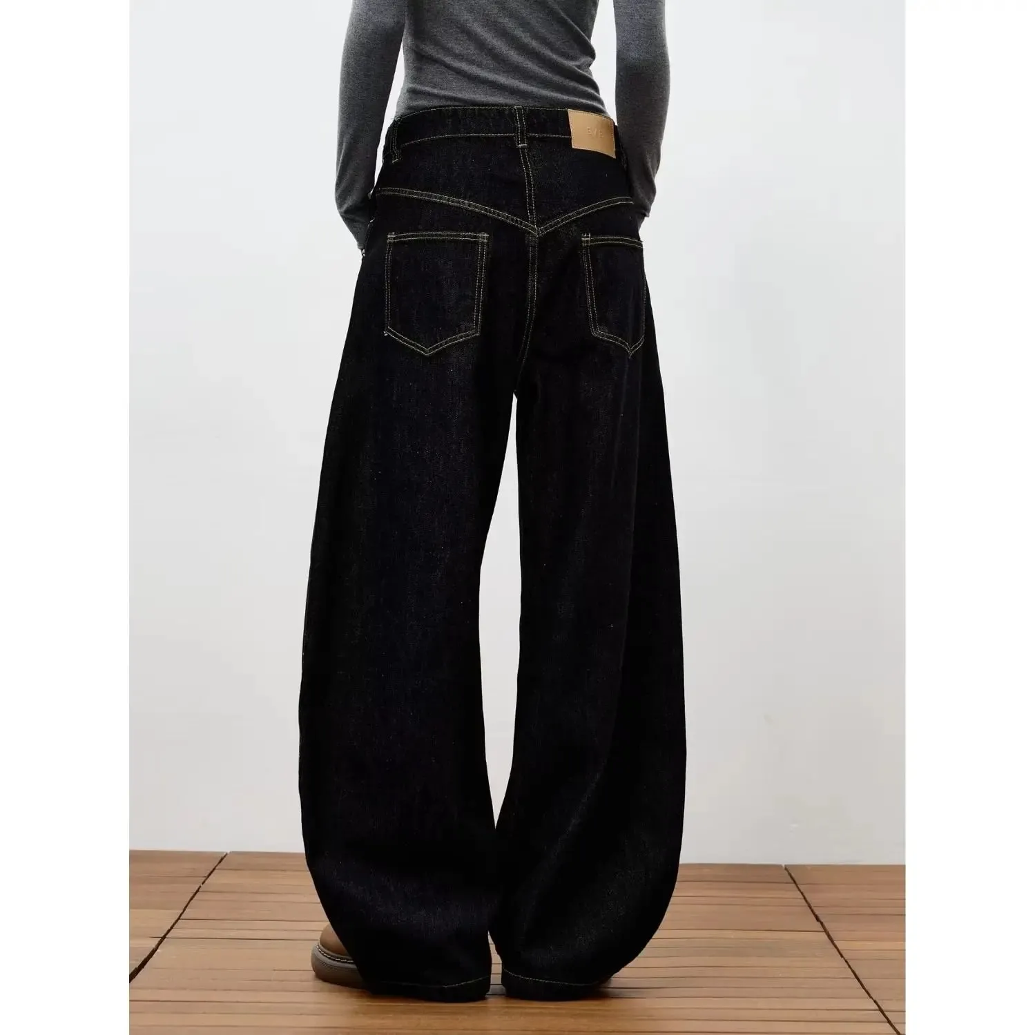 Retro Y2K button-fly loose jeans unisex trendy casual wide-leg jeans high-street loose pants American street style fashion — image 6