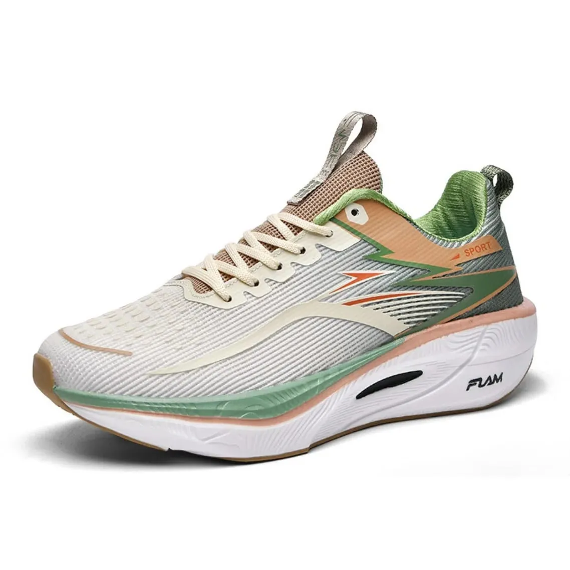 Men Running Shoes Carbon Plate Cushioned Anti Slip Breathable Mesh Athletic Sneakers for Women Marathon Training Tennis Sports