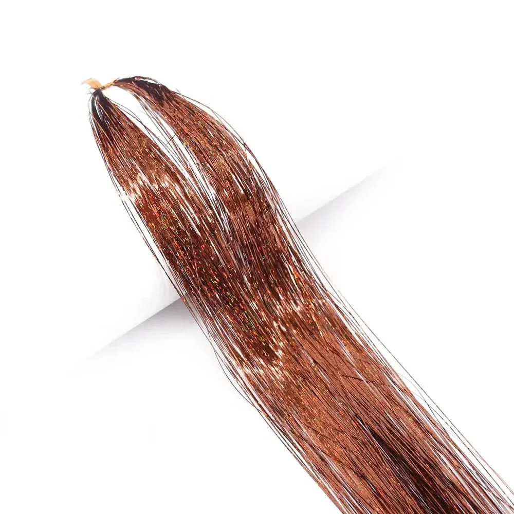 Sparkle Shiny synthetic Hair Tinsel Hair Extensions Dazzles Women Hippie for Braiding Headdress Hair Braiding Tools Long 120cm