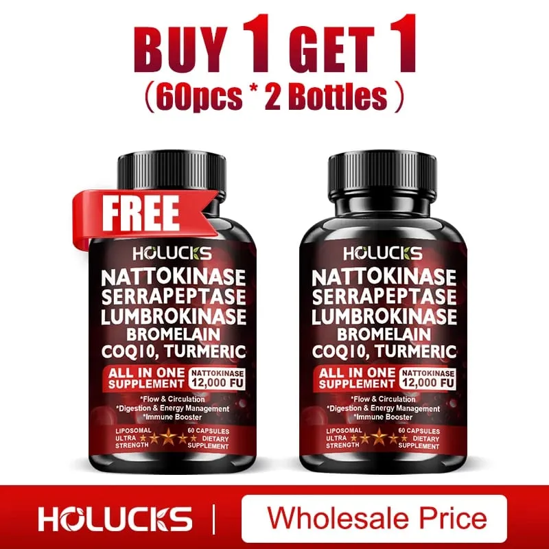Nattokinase Supplement with COQ10 for Cardiovascular & Circulatory Support Heart Health Vegan & Gluten Free