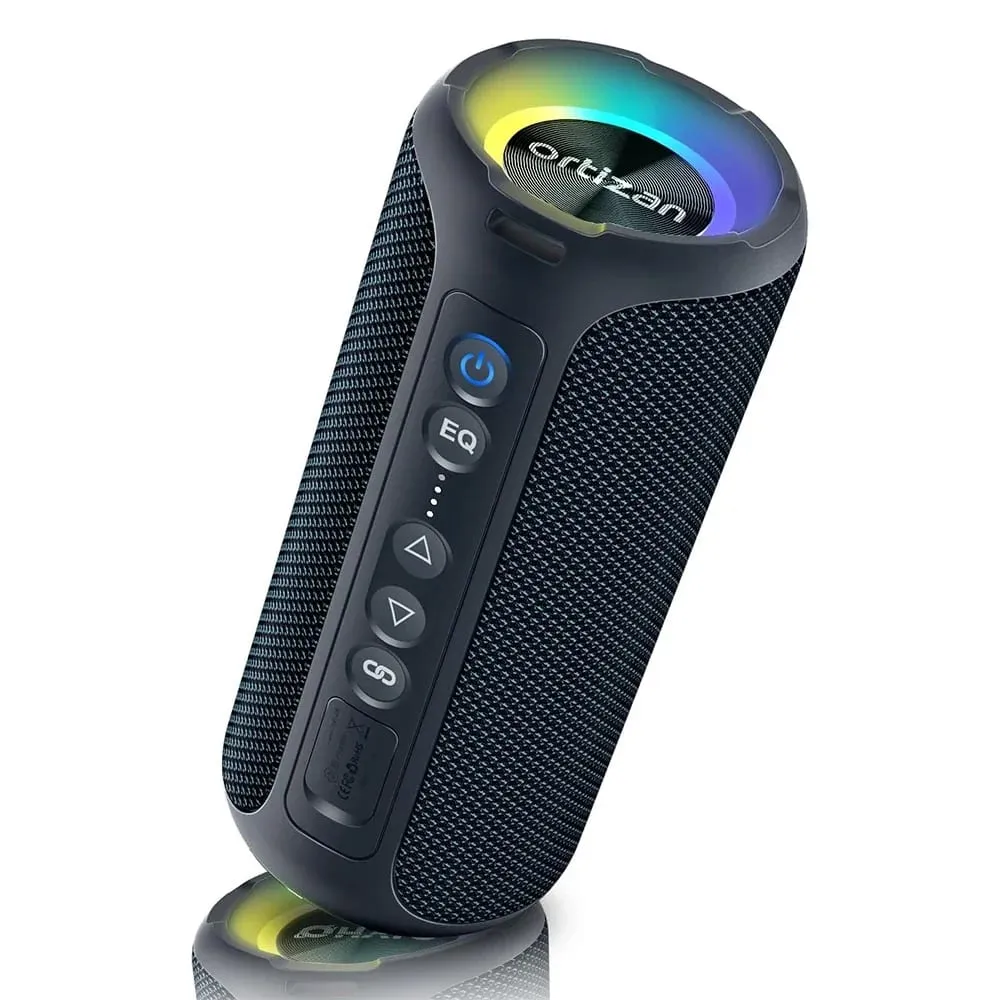 Ortizan Bluetooth Speakers 40W TWS Portable Speaker with Stereo Sound Bass Bluetooth 5.3 Wireless USB Type C Outdoor 6600mAh Battery