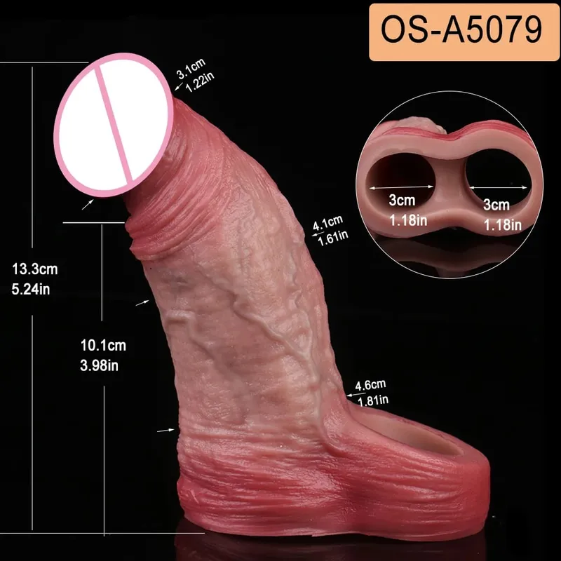 Đóng Đầu Thực Tế Dương Vật Tay Đồ Chơi Tình Dục Cho Nam Trì Hoãn Xuất Tinh Dick Mở Rộng Dành Cho Các Cặp Đôi Khoái Cảm Tình Dục Sexshop