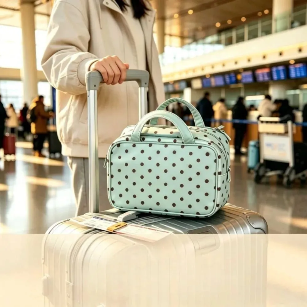 Waterproof Makeup Brush Organizer Bag Multilayer Portable PU Travel Cosmetic Handbag Storage Pouch Makeup Brushes Toiletries Bag