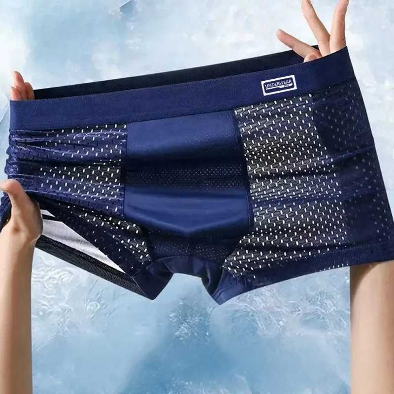 8PCS Bamboo Fiber Man Underwear Mesh Breathable Men's Briefs U Convex Male Underpants Daily Wear Soft Touch Men's Panties
