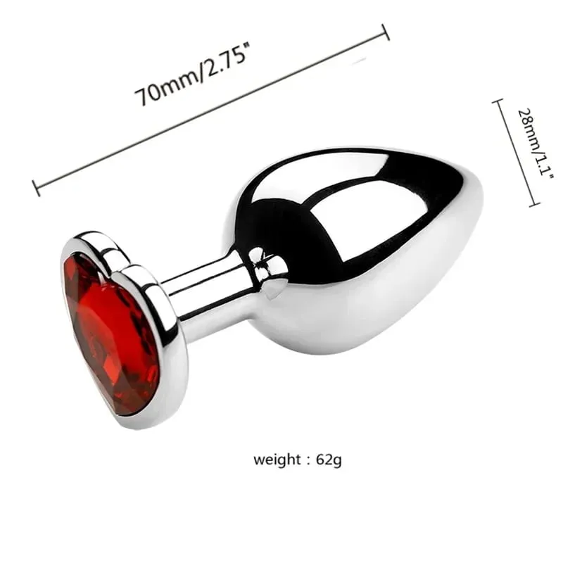 S/M/L Metal Anal Plug Butt Plug Sex Toy Butt Toy for Women Men Couples Gay Adult Game Masturbation Anal Diamond Sex Shop